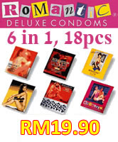 Romantic Deluxe Condoms 6 in 1 Combo Set - 18 pcs
