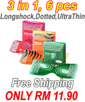 Romantic Love Rubber condom 3 in 1