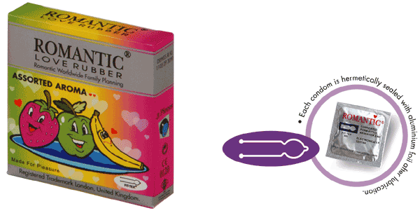 Romantic Love Rubber Aroma Assorted- 12's