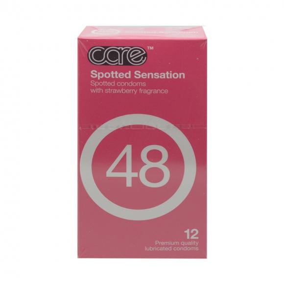 Care 48 Spotted Sensation Fragrant Texture Condom / Kondom 12 pcs
