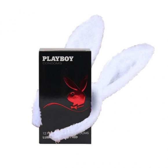 Playboy Condoms Lubricated Dotted 12 Pack w/ Bunny Ears