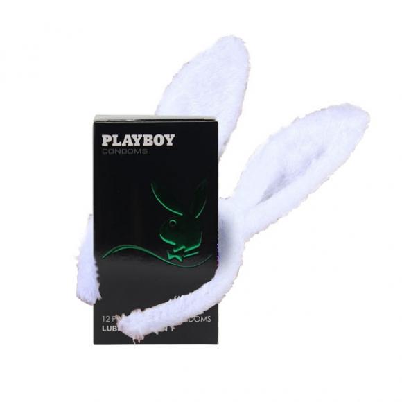 Playboy Condoms Lubricated 3in1 12 pack w/ Bunny Ears