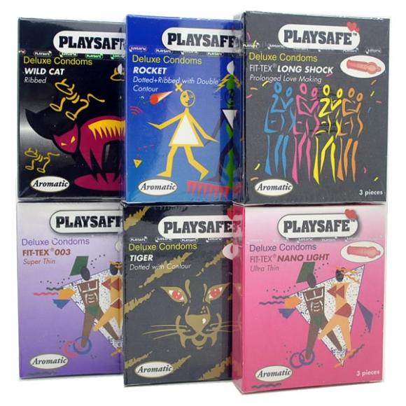 Playsafe 6 in 1 Combo Pack Condom (Kondom), 6 boxes 18 pcs