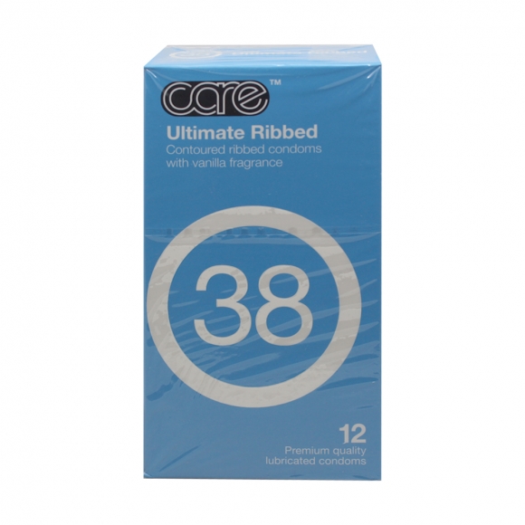 Care 38 Ultimate Ribbed Condom / Kondom - 12's