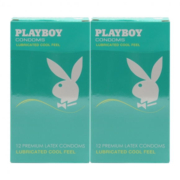 2 Boxes Playboy Lubricated Cool Feels Condom / Kondom 12pcs