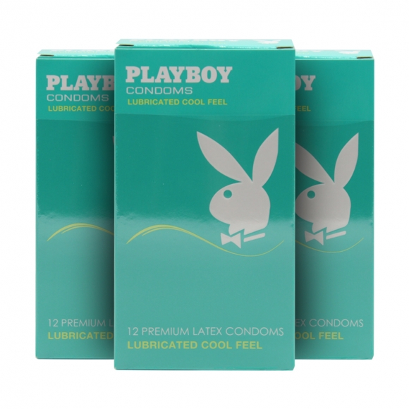 3 Boxes Playboy Lubricated Cool Feels Condom / Kondom 12 Pack