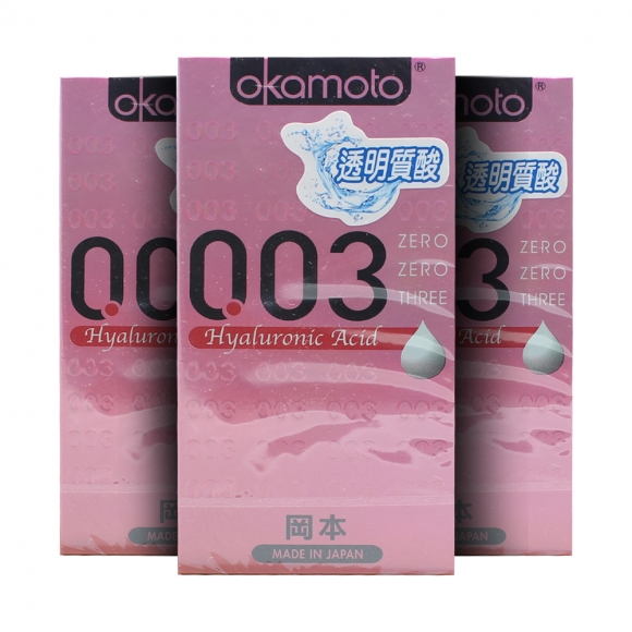 3 Boxes OKAMOTO 003 HYALURONIC-ACID CONDOM 6'S PACK