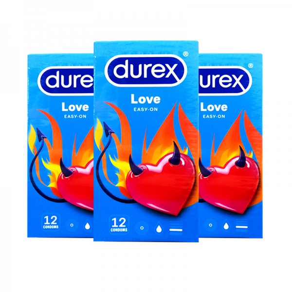 3 Boxes Durex Love Easy On Condom 12's
