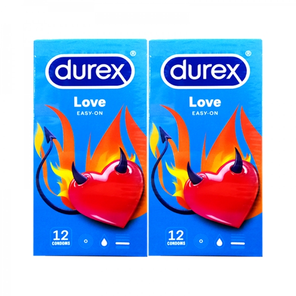 2 Boxes Durex Love Easy On Condom 12's