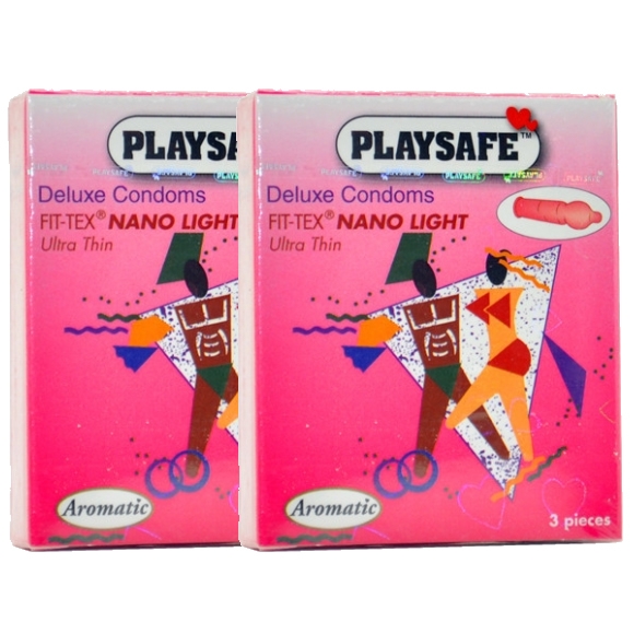 2 Boxes Playsafe FIT-TEX NANO 002 Condom / Kondom - 3's