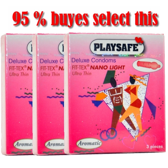 3 Boxes Playsafe FIT-TEX NANO 002 Condom / Kondom - 3's