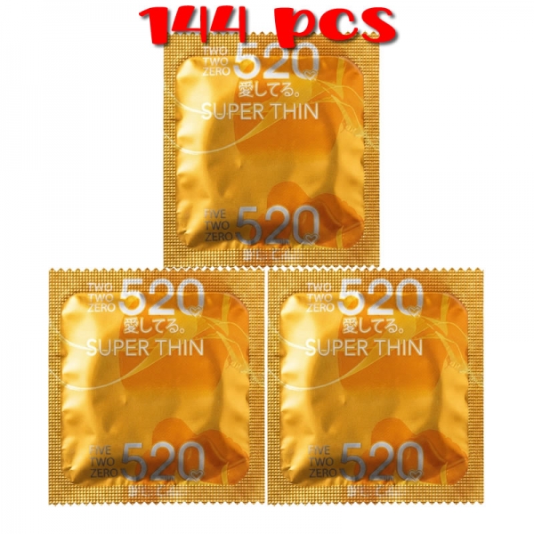 I Love You 520 Super Thin Strawberry Masking Condoms / Kondom 144 pcs