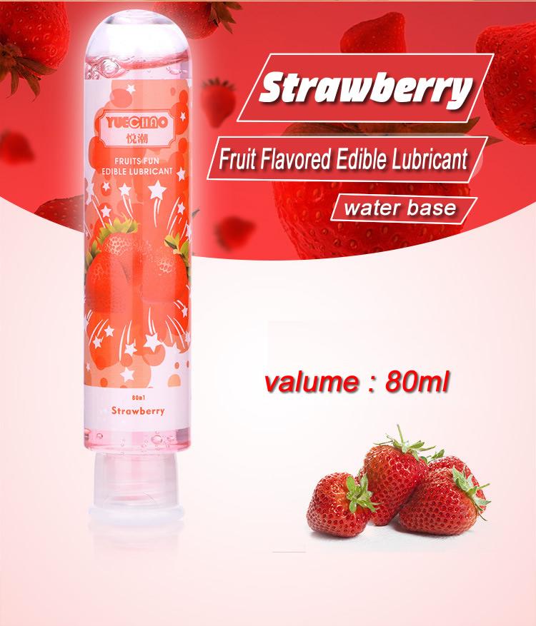 Fruit Flavor Edible Water Based Oral Enhancement Body Lubricant Lube