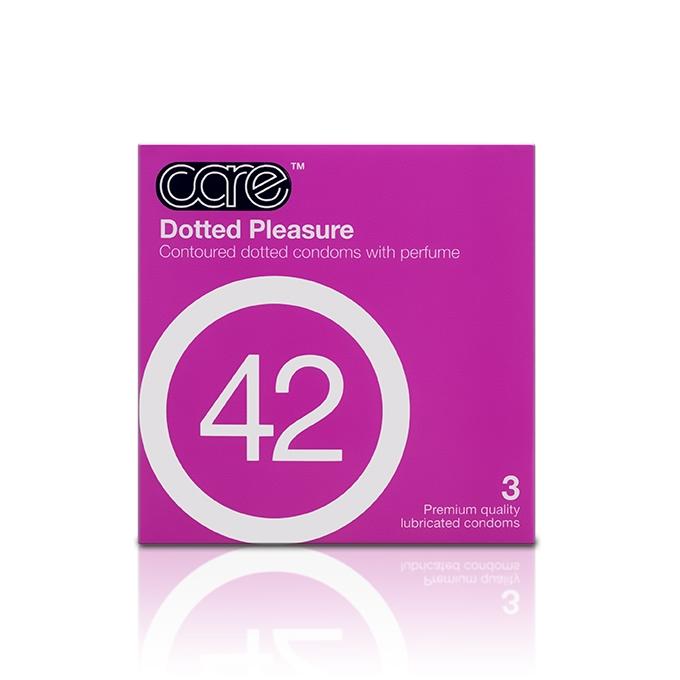 Care 42 Dotted Pleasure Condom / Kondom - 3 pcs.